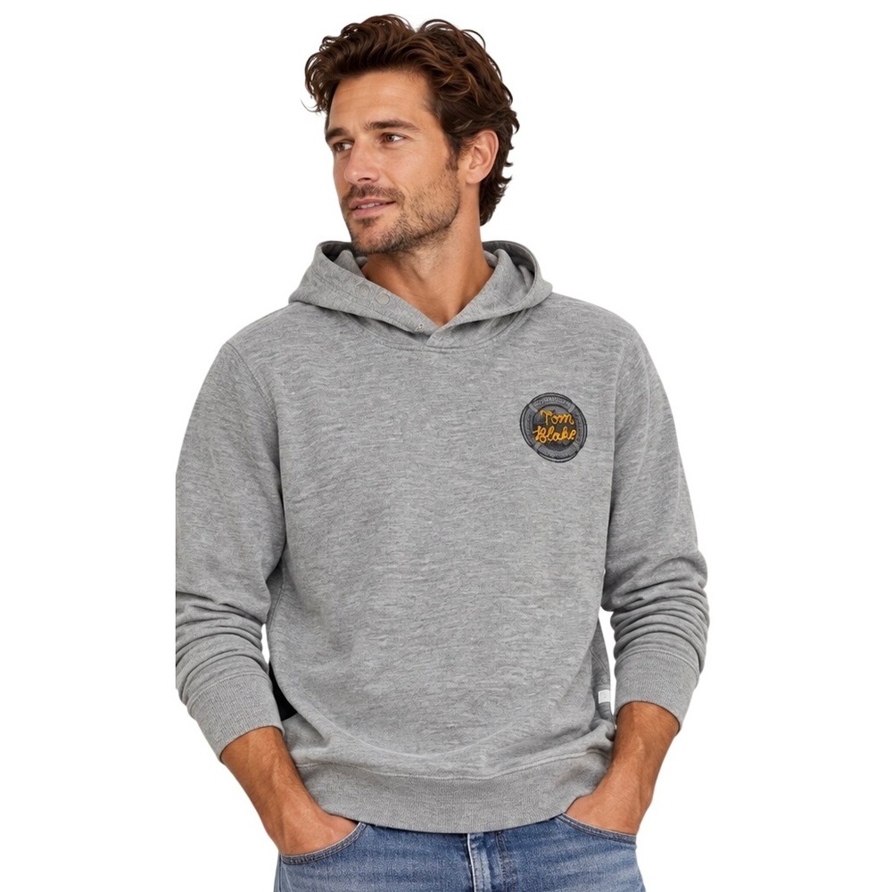 Outerknown x Tom Blake Hemp Organic Cotton Hoodie M Gray Surf Graphic Pullover